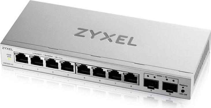Zyxel GS1200-10 v3 – 8-portni gigabitni preklopnik s 2 SFP uplinka
