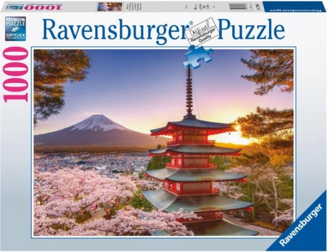 Ravensburger puzzle pogled na Fudži i trešnje 1000 dijelova