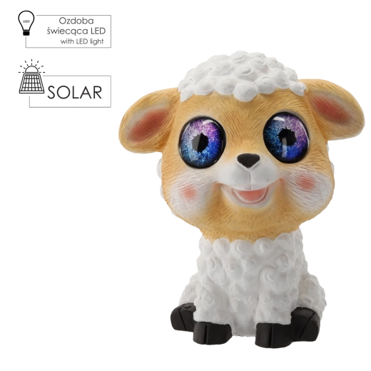 Vrtna solarna figurica ovčice s LED osvjetljenjem