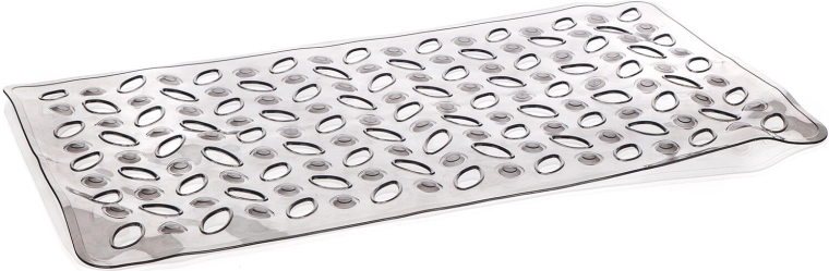 Protuklizna podloga za kadu Leaves 68 × 36 cm prozirno siva