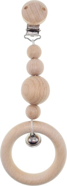 HESS lančić za kolica sa zvončićem – prirodni, kratki