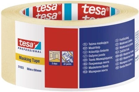 Krepp maskirna traka 50 mm × 50 m žuta Tesa