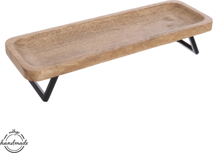 Drveno-metalni pladanj Mango 46 × 16 cm