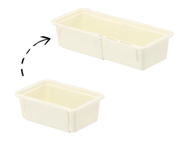 Podesivi organizator za ladice MiniMax 18,5–28,5 × 12,5 × 7 cm, bež