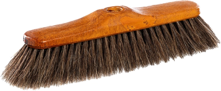 Metla 28 cm od plastike u imitaciji drva s čistom konjskom dlakom i grubim navojem