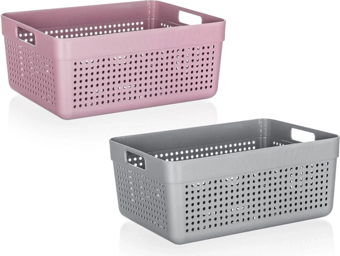 Plastični organizator TERRA 32,5 × 23,5 × 14 cm – miks boja