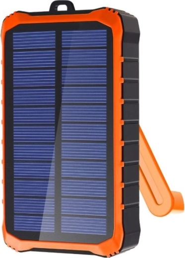 Solarna power banka s ručicom 12000 mAh – siva