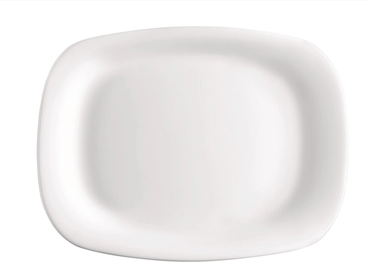 Servirni stakleni tanjur Parma 24 × 34 cm bijeli