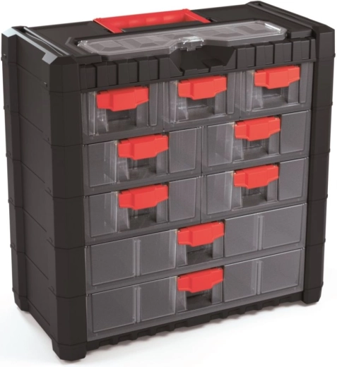 Plastični viseći organizator Multicase Cargo 400 × 200 × 392 mm, 9 ladica