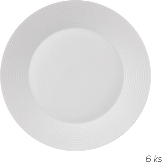 Plitki tanjur Mona s linijom 27 cm, 6 kom