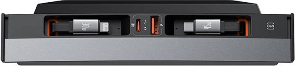 Razdjelnik baseus t-space pro tesla s izvlačnim usb-c kabelima (crni)