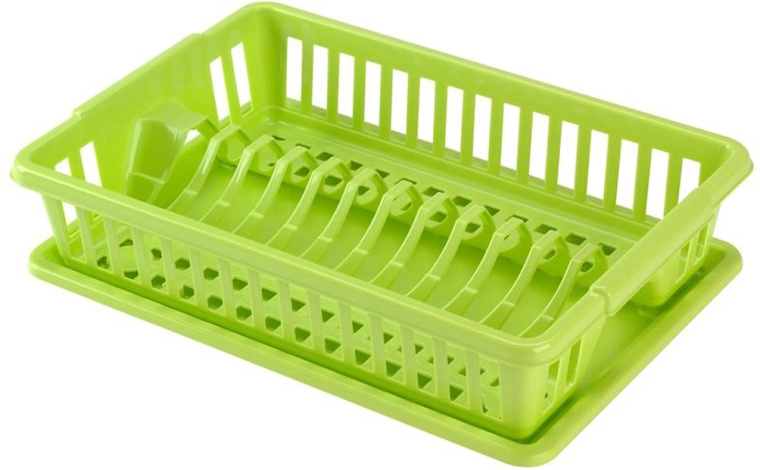 Plastična ocjeđivač posuđa s pladnjem HEIDRUN 38 × 26 cm