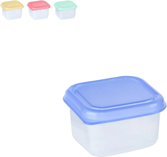 Mini četvrtasta plastična posudica 0,1 l – šareni mix