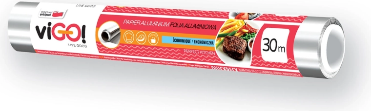 Aluminijska folija 30 m × 28 cm, 8,5 µm