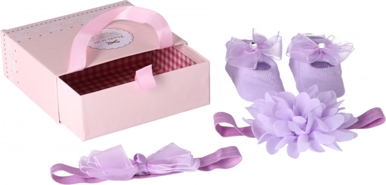 Poklon set za novorođenče - ljubičasta