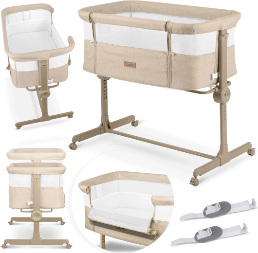 Nukido pomoćni krevetić s podesivom visinom i madracem