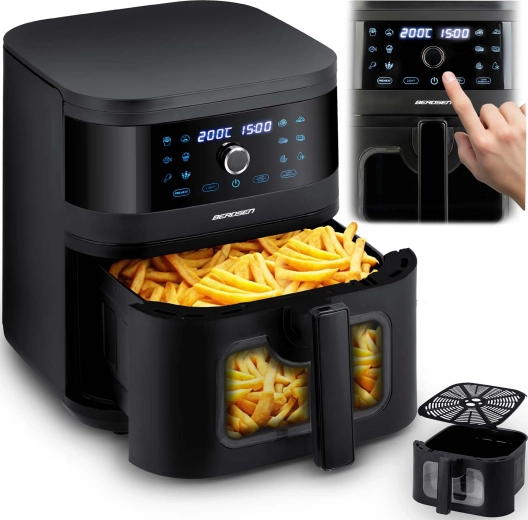 Horkozračna friteza 8 l 1700 W s prozorčićem BERDSEN