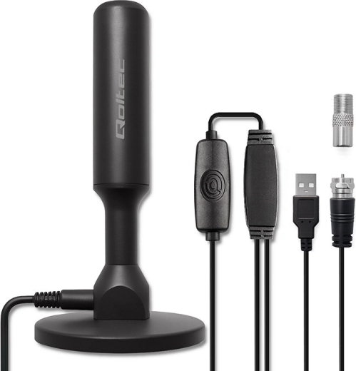 unutarnja TV antena DVB-T2 sa pojačalom i magnetskom bazom, 4K, 28 dBi, 5 m kabel