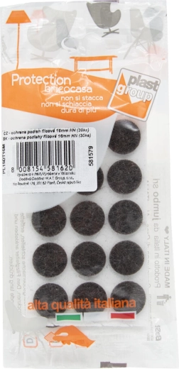 Filcani samoljepljivi podlošci za namještaj 16 mm smeđi, 30 kom