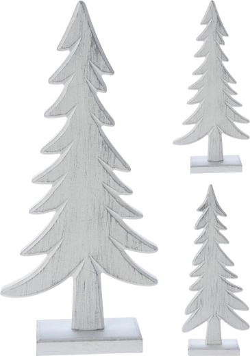 Dekorativno drveno stablo 33 cm – bijelo
