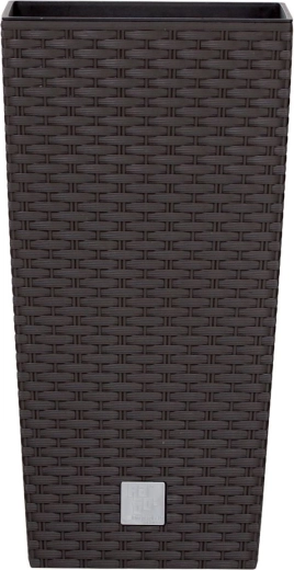 Vaza Rato Square s uloškom 24 cm – izgled ratana, umbra