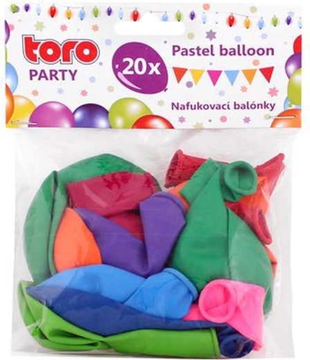 Pastelni baloni TORO 23 cm, 20 kom