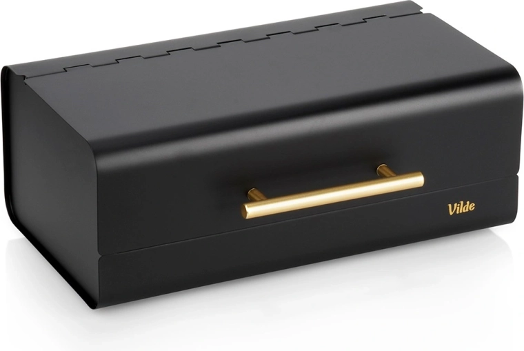 Metalna kutija za kruh crna 36 × 23 × 14,5 cm Vilde