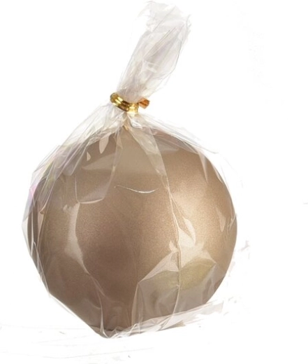 Mat dekorativna svijeća kugla šampanj 8 cm