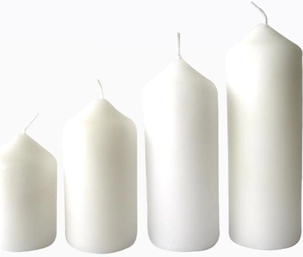 Adventske svijeće PROVENCE, promjer 4 cm, bijeli set 4 veličina