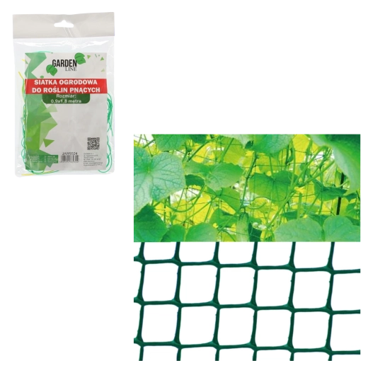Vrtna potporna mreža za penjačice 0,9 × 1,8 m, zelena