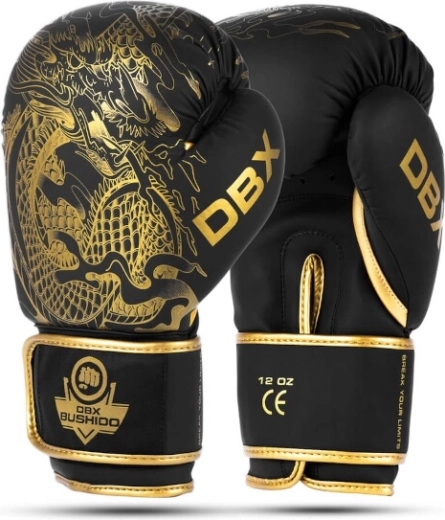Boksačke rukavice DBX Bushido Gold Dragon 12 oz