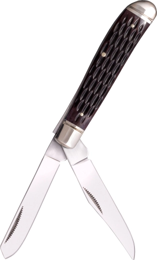 Cold Steel Mini Trapper sklopivi džepni nož s 2 oštrice, smeđa kost