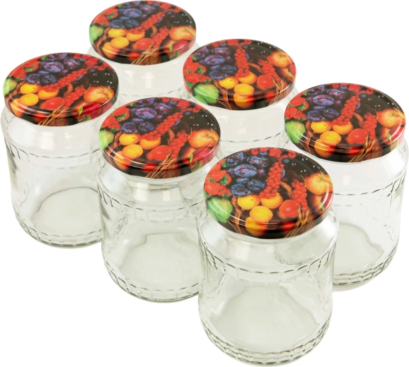 Set staklenki za zimnicu 720 ml s poklopcima 82 mm, 6 kom