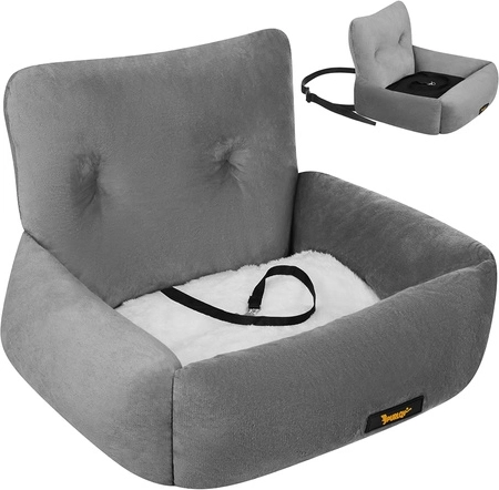 Autosjedalica za psa PURLOV S, 44 × 35 × 30 cm, siva