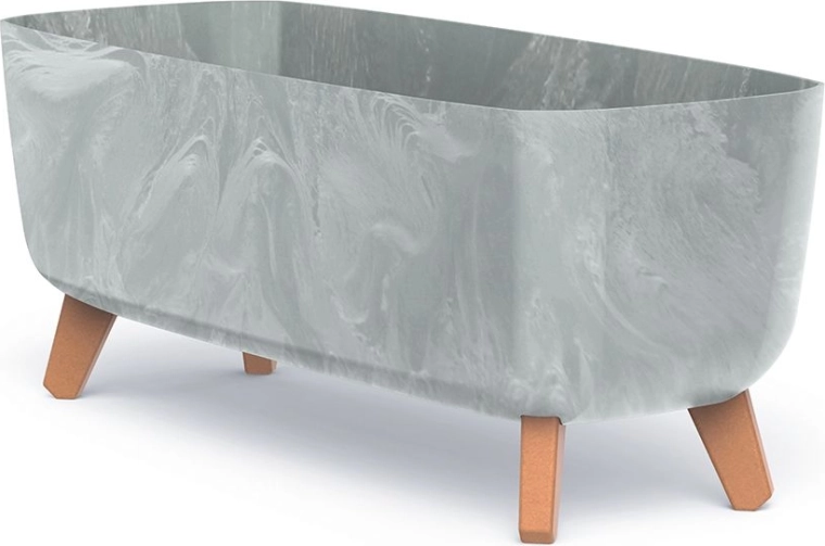 Žardinijera Gracia Case betonski efekt 58 cm, siva