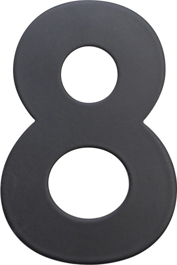 Kućni broj 8, 75 mm, nehrđajući čelik, mat crna