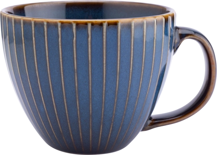 Altom Design keramička jumbo šalica Reactive Stripes 450 ml plava