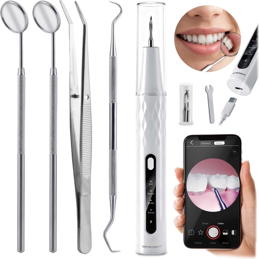 Ultrazvučni skaler s ugrađenom kamerom BERDSEN – 4 načina rada, LED svjetlo, USB‑C