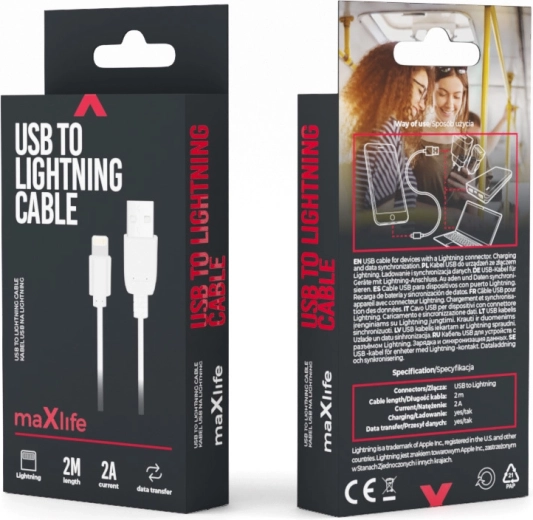 Maxlife USB–Lightning kabel 2 m bijeli