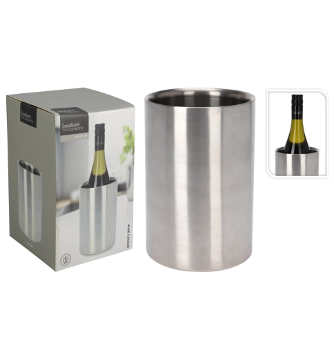 Dvostjeni rashladni kibel za vino EXCELLENT HOUSEWARE od nehrđajućeg čelika