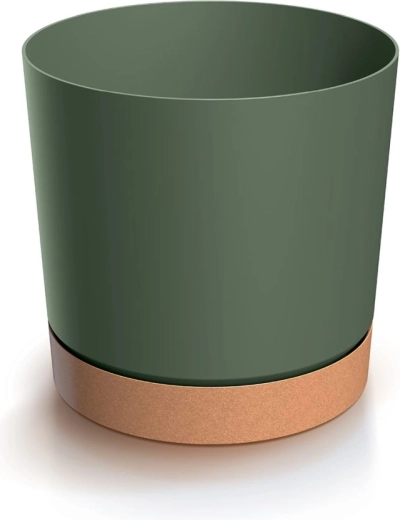 Tegla s tanjurom TUBO 17,8 cm tamnozelena Naturo ECO