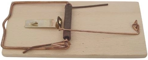 Drvena klopka za štakore s sigurnosnim držačem mamca