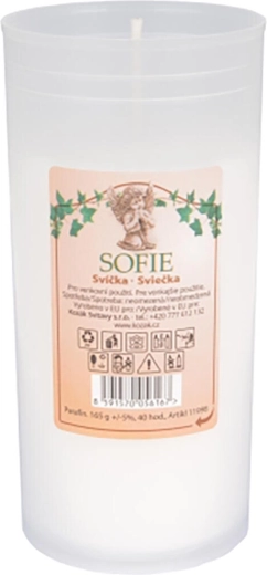 Zamjenska grobljanska svijeća 12 cm, 150 g, bijela, 45 sati gorenja