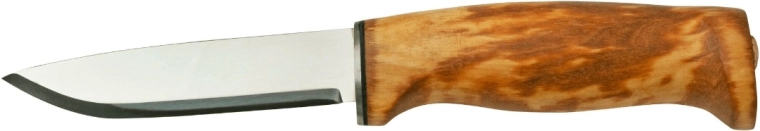 Helle Fjellkniven outdoor nož 12C27, oštrica 9,8 cm, kovrčava breza, kožna futrola