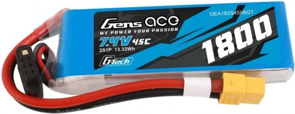 LiPo baterija Gens Ace 1800mAh 7,4V 45C s konektorom XT60