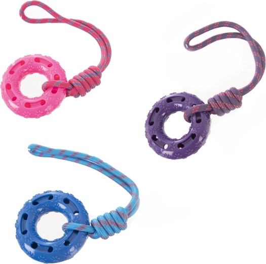 Igračka za psa od izdržljive plastike i užeta 51 cm (3 varijante)