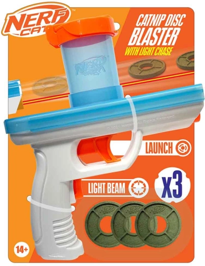 Nerf Cat interaktivni blaster za mačke s diskovima s catnipom 20 cm