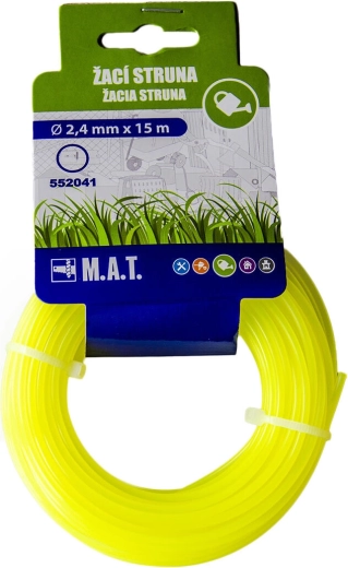 Najlonska struna za trimer 2,4 mm, okrugli profil, 15 m, žuta