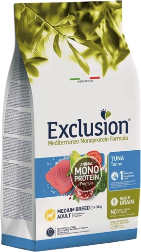Exclusion Adult za srednje pasmine – tuna, 12 kg
