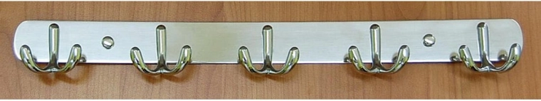 Vješalica s pet dvostrukih kukica CYRIL, krom